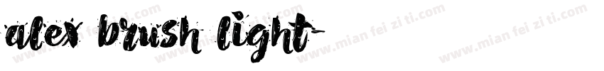 alex brush light字体转换